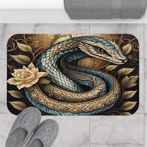 snake bath mat